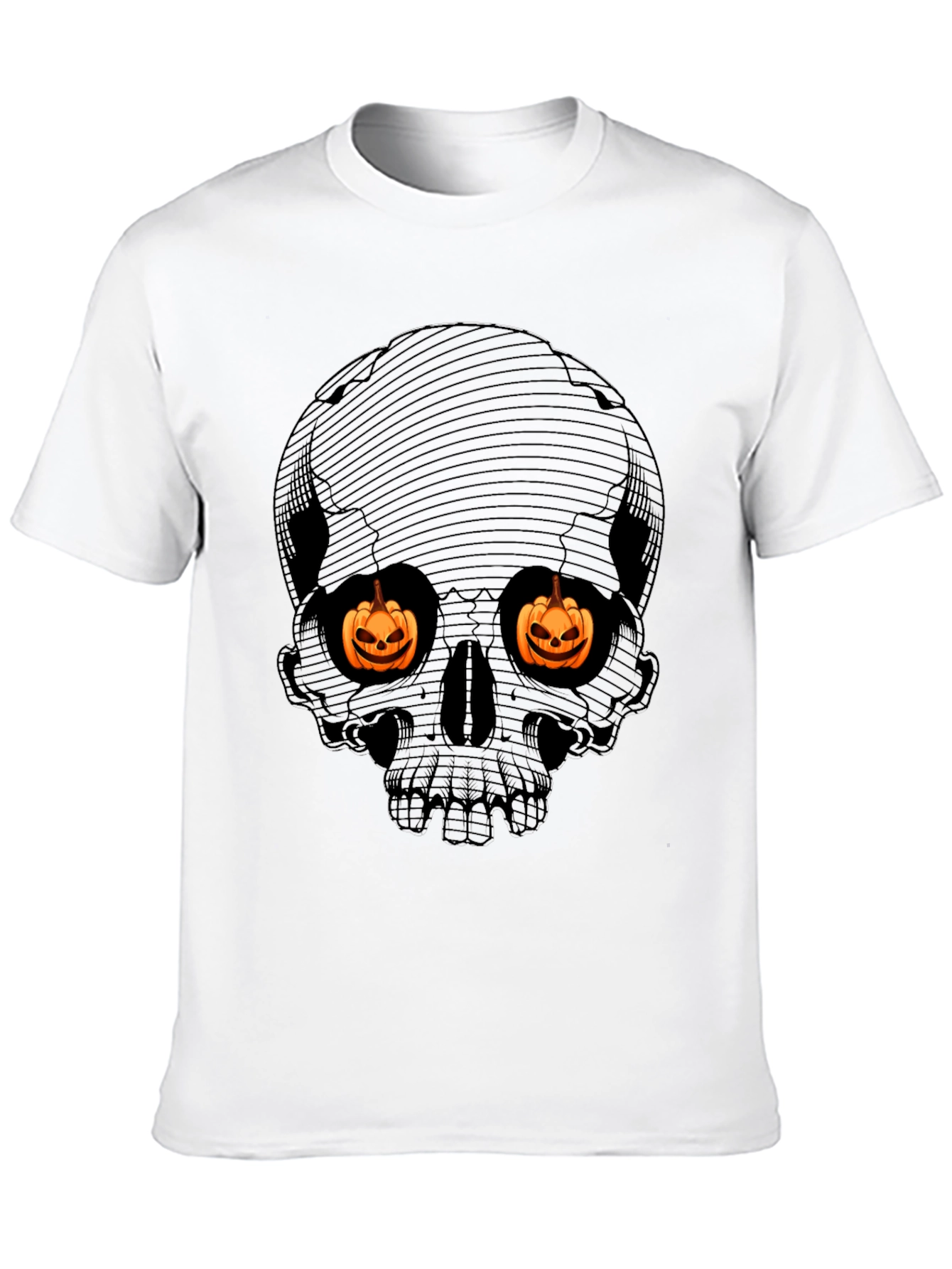 Halloween Skull Pumpkin Eyes T-Shirt