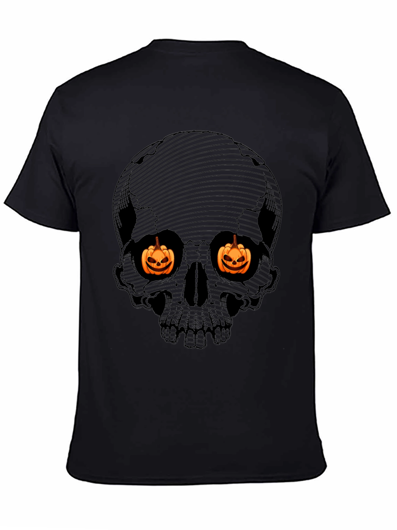 Halloween Skull Pumpkin Eyes T-Shirt