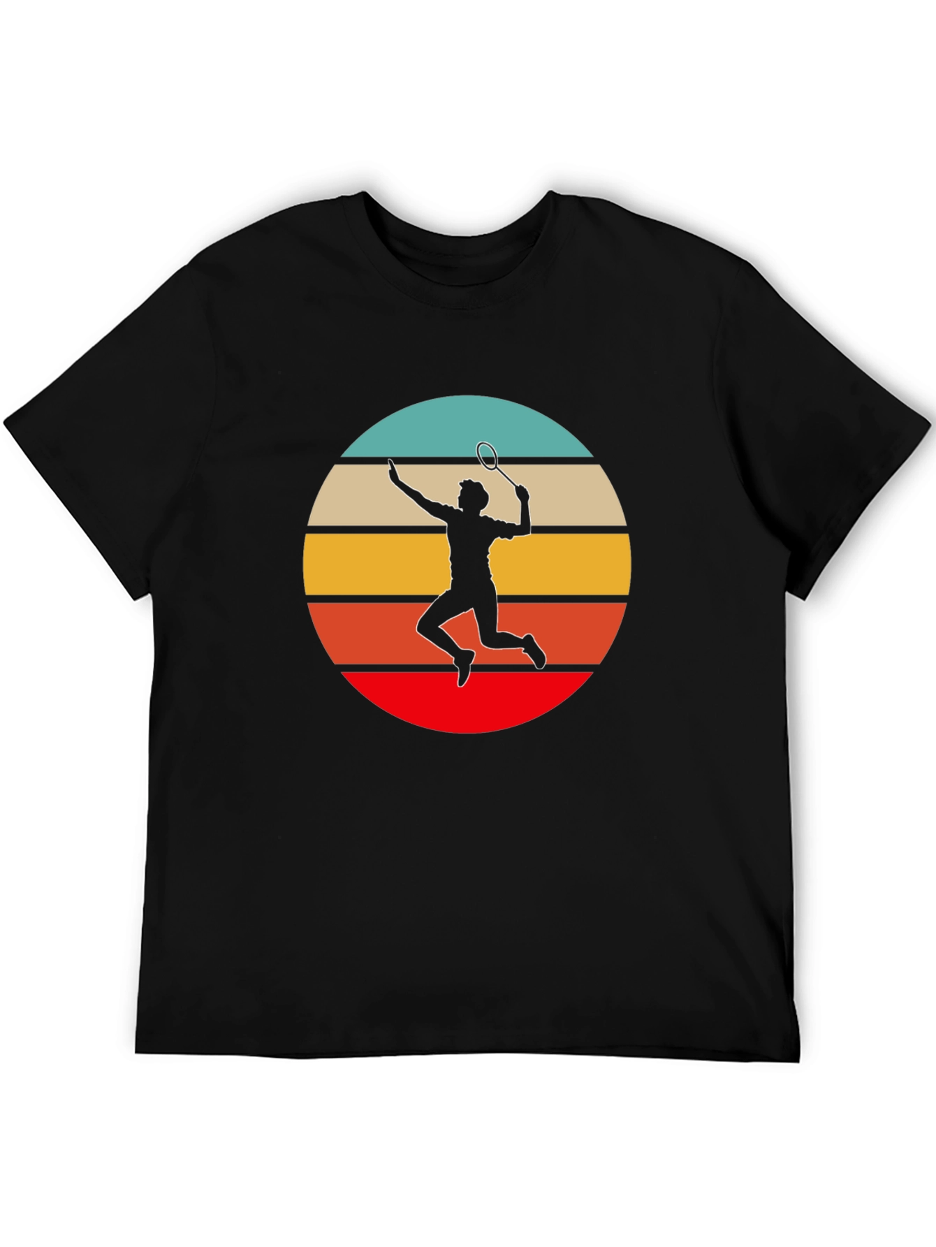 Retro Badminton Player Graphic Tee