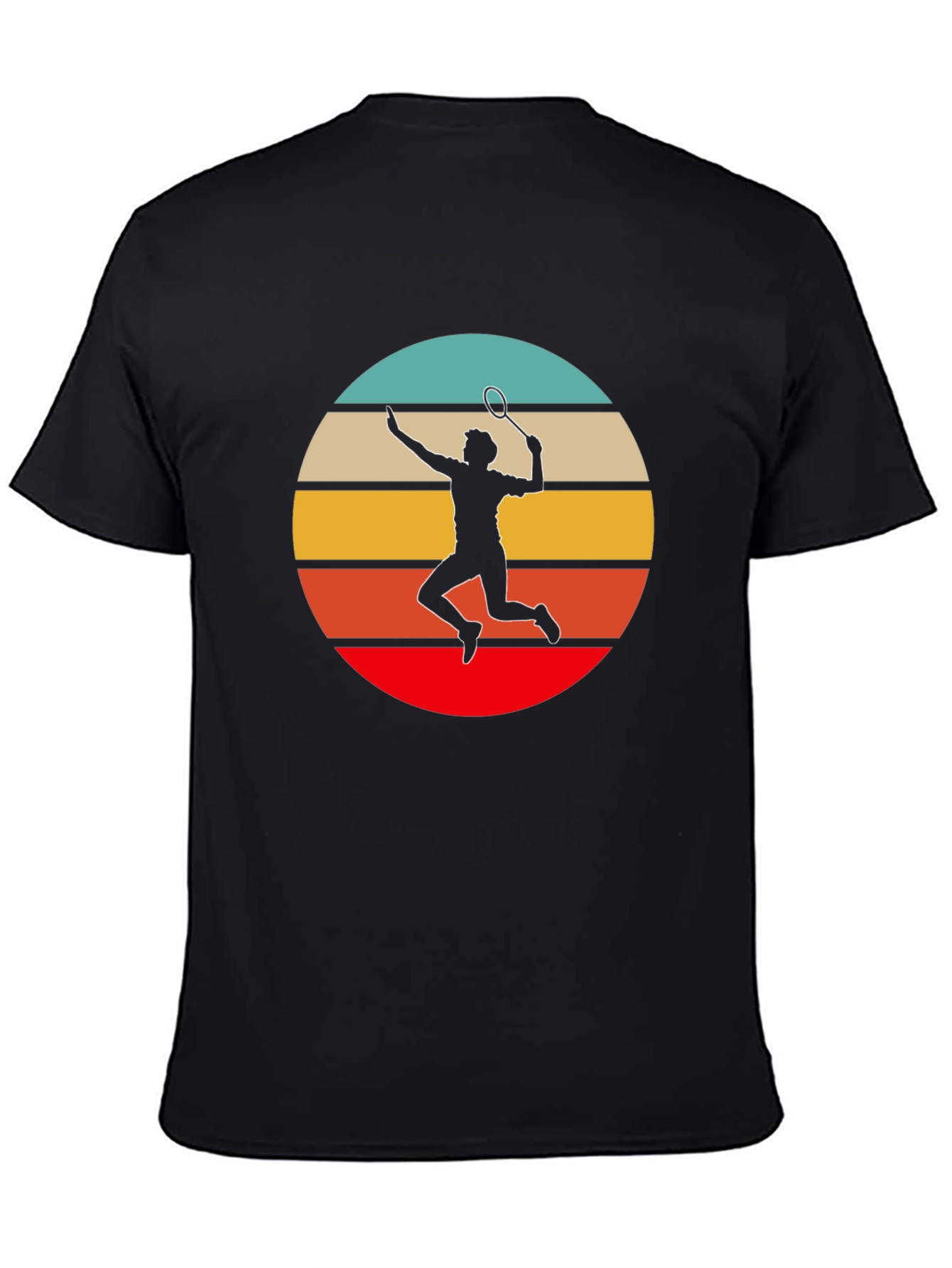 Retro Badminton Player Graphic Tee