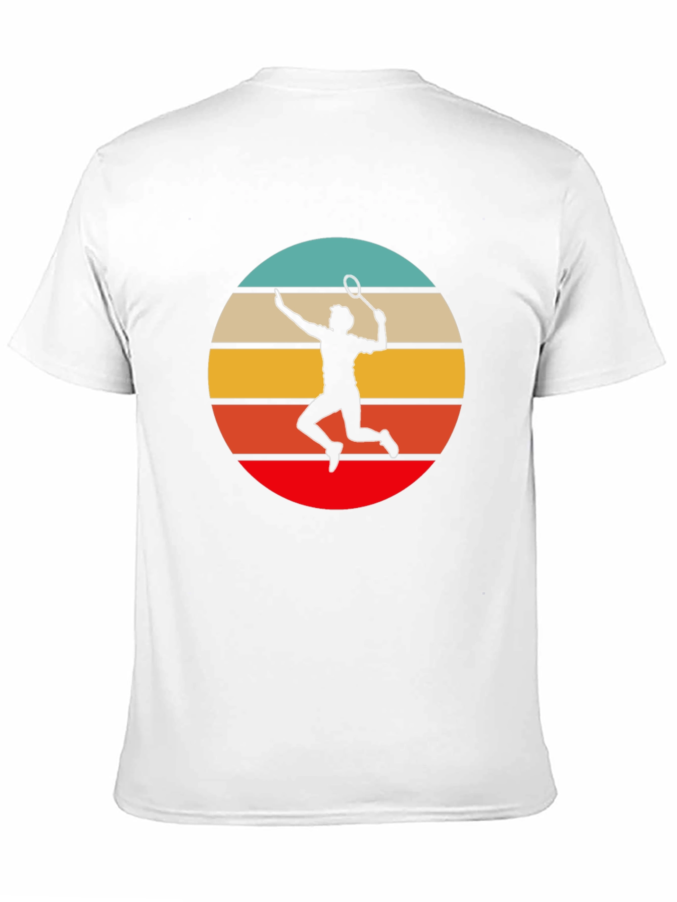 Retro Badminton Player Graphic Tee