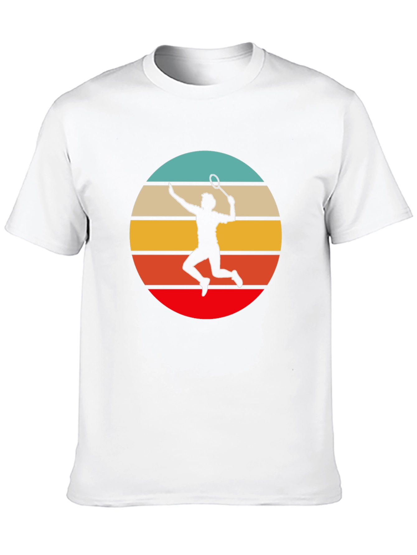 Retro Badminton Player Graphic Tee