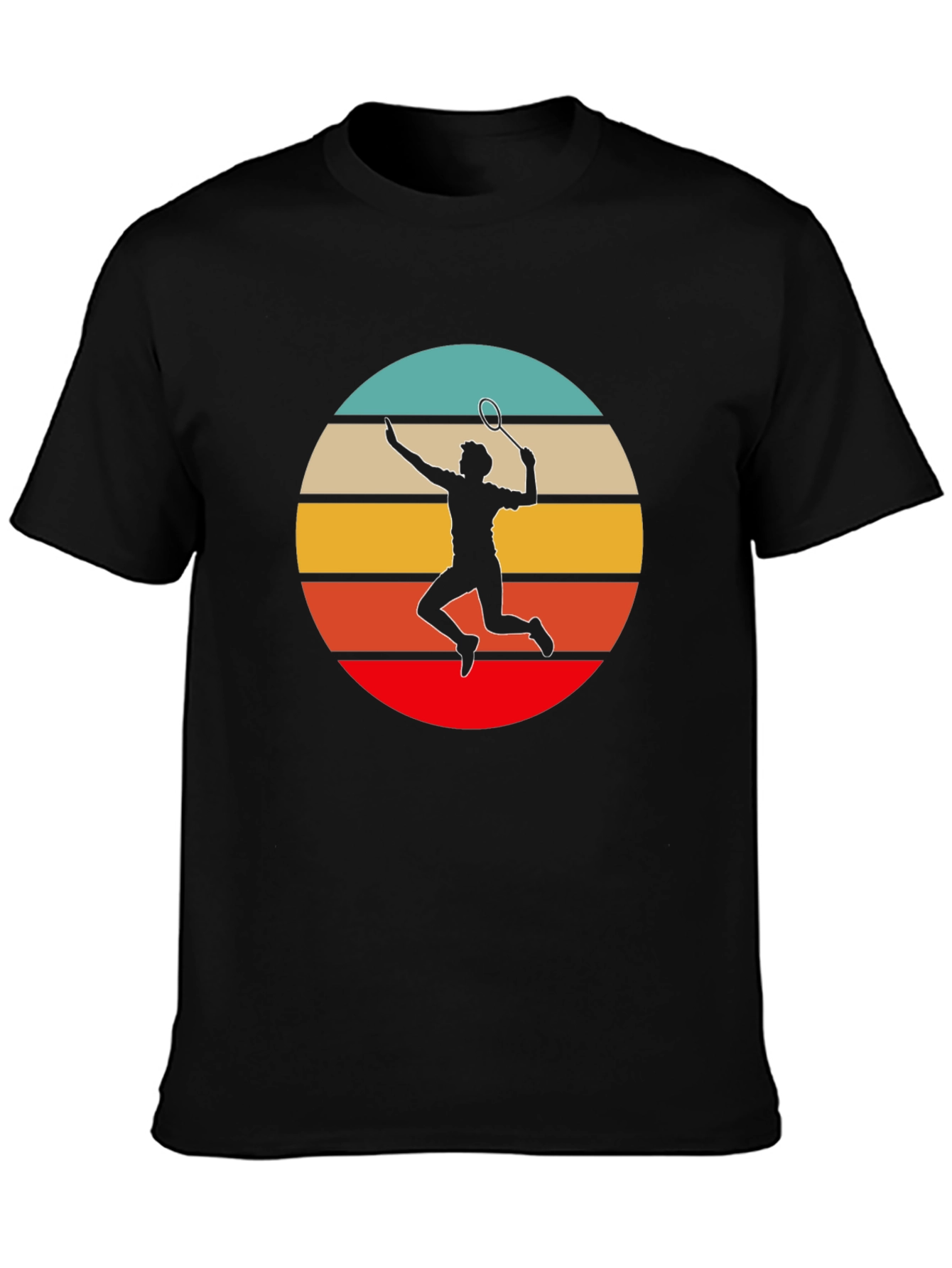 Retro Badminton Player Graphic Tee