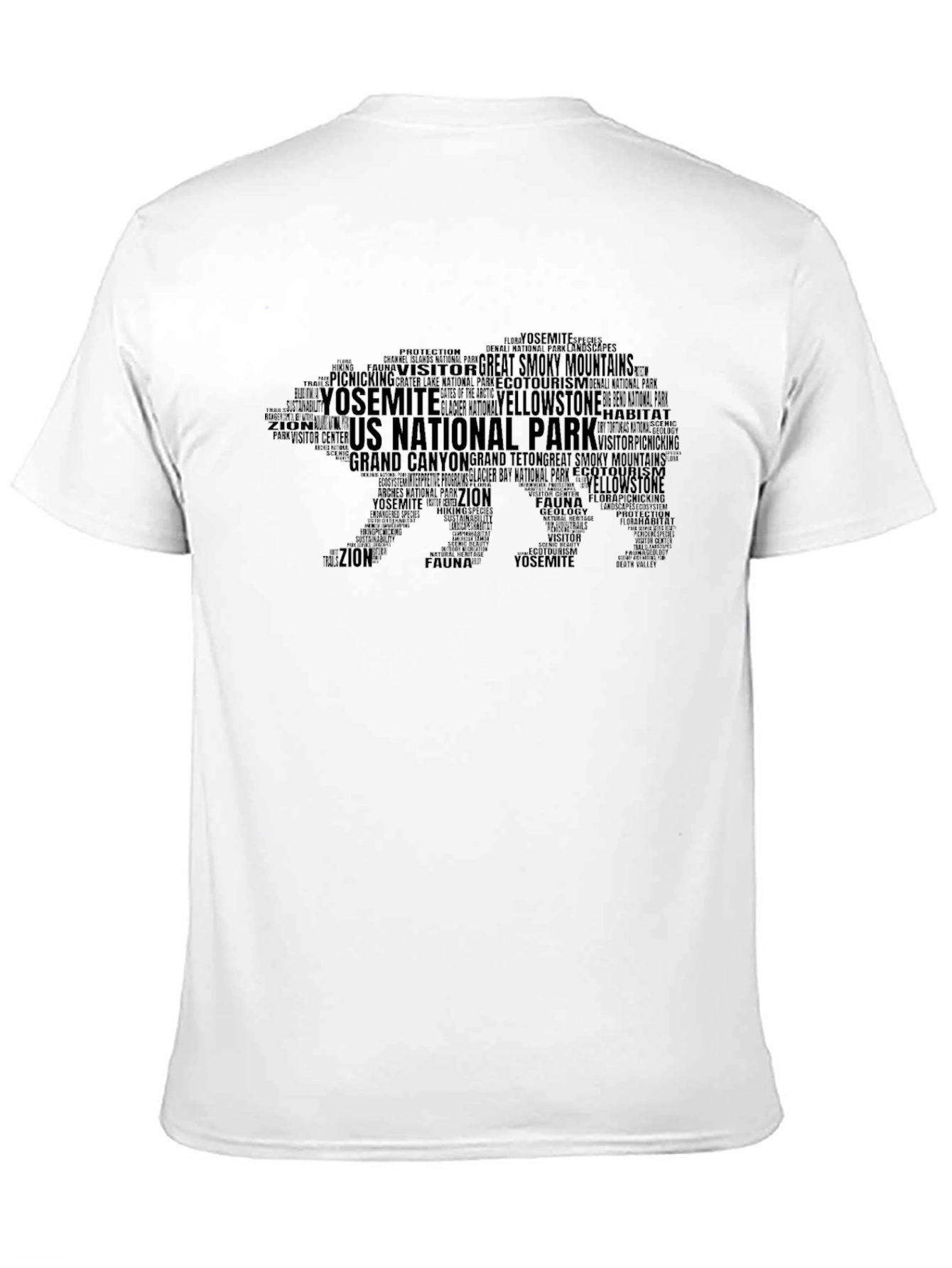 National Park Word Art Bear T-Shirt