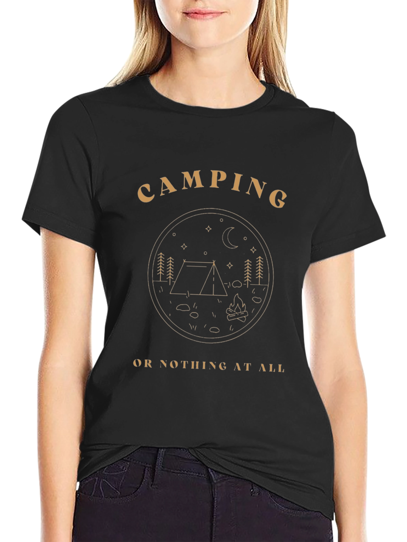 Camping Or Nothing At All Graphic Tee