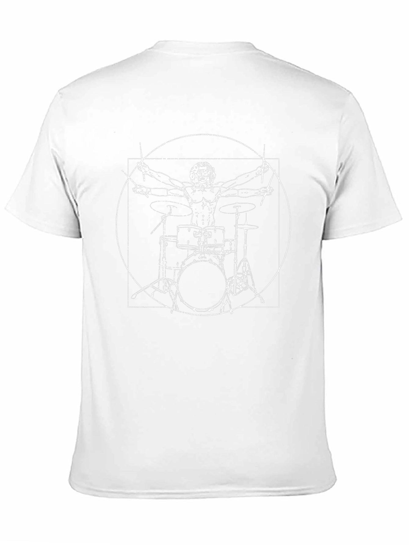 Vitruvian Drummer T-Shirt - Music & Art