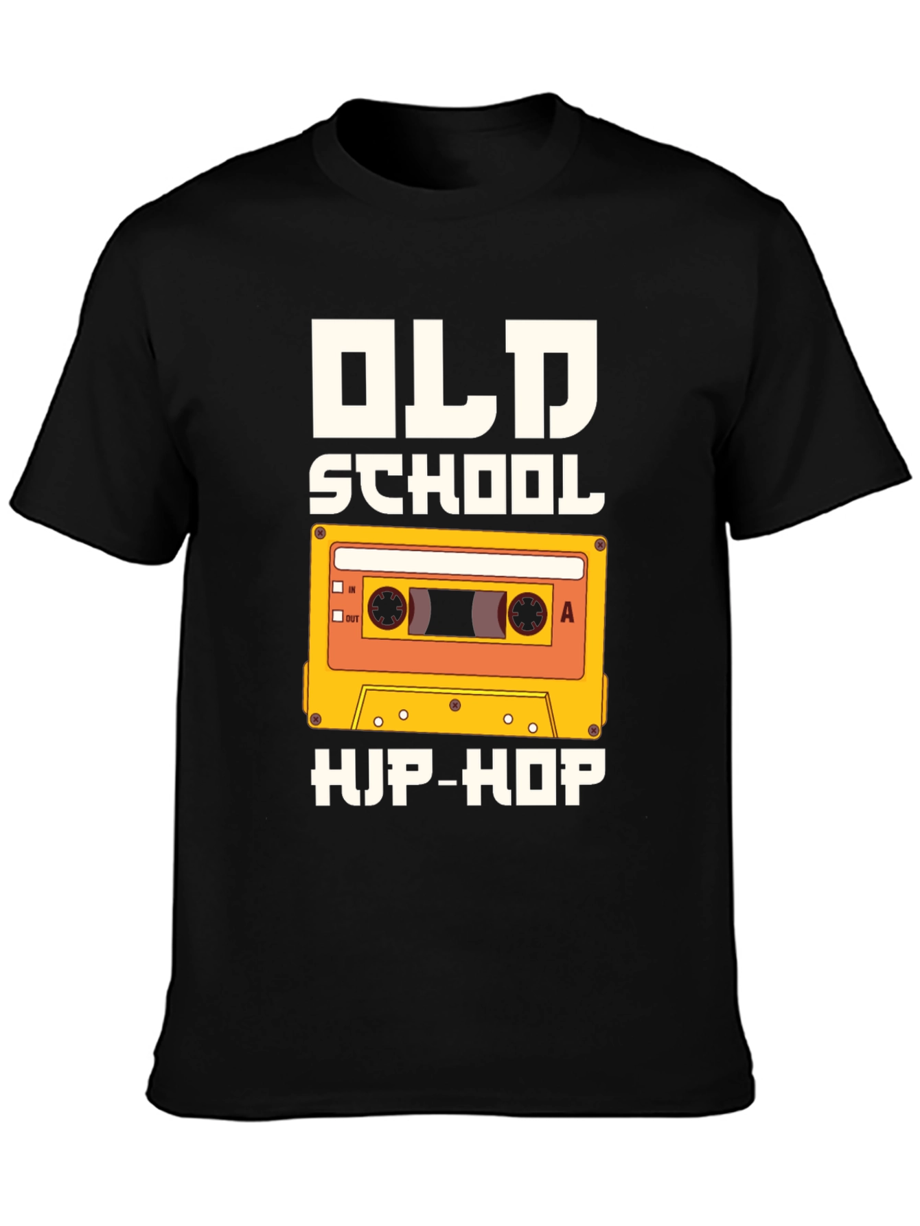Old School Hip-Hop Graphic Tee - Black