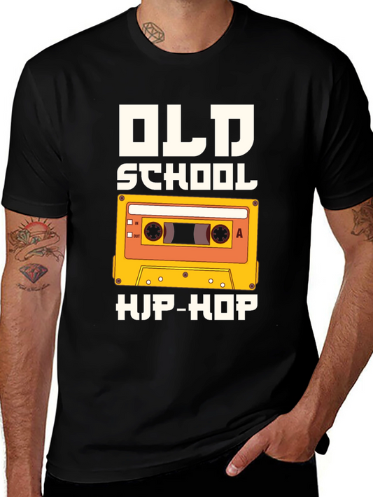 Old School Hip-Hop Graphic Tee - Black