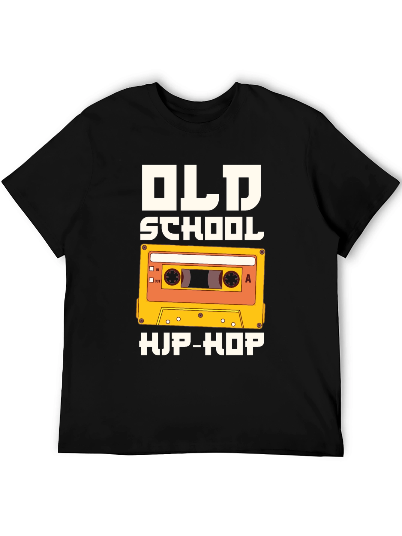 Old School Hip-Hop Graphic Tee - Black