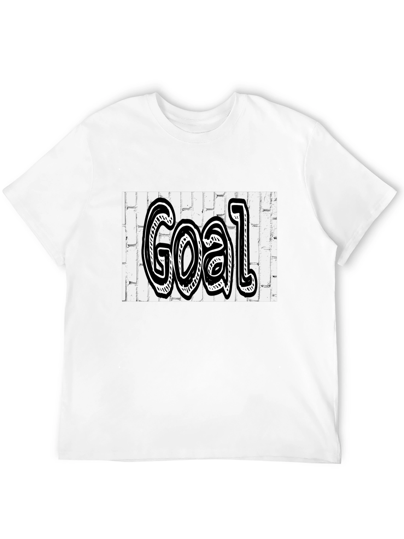 Goal Graffiti Style Tee - Black Cotton Blend Shirt