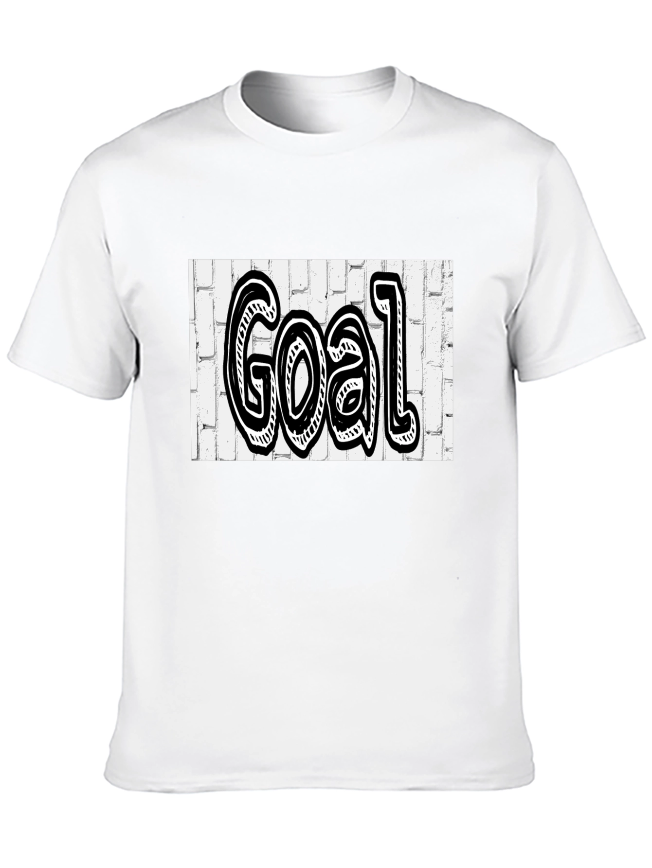 Goal Graffiti Style Tee - Black Cotton Blend Shirt