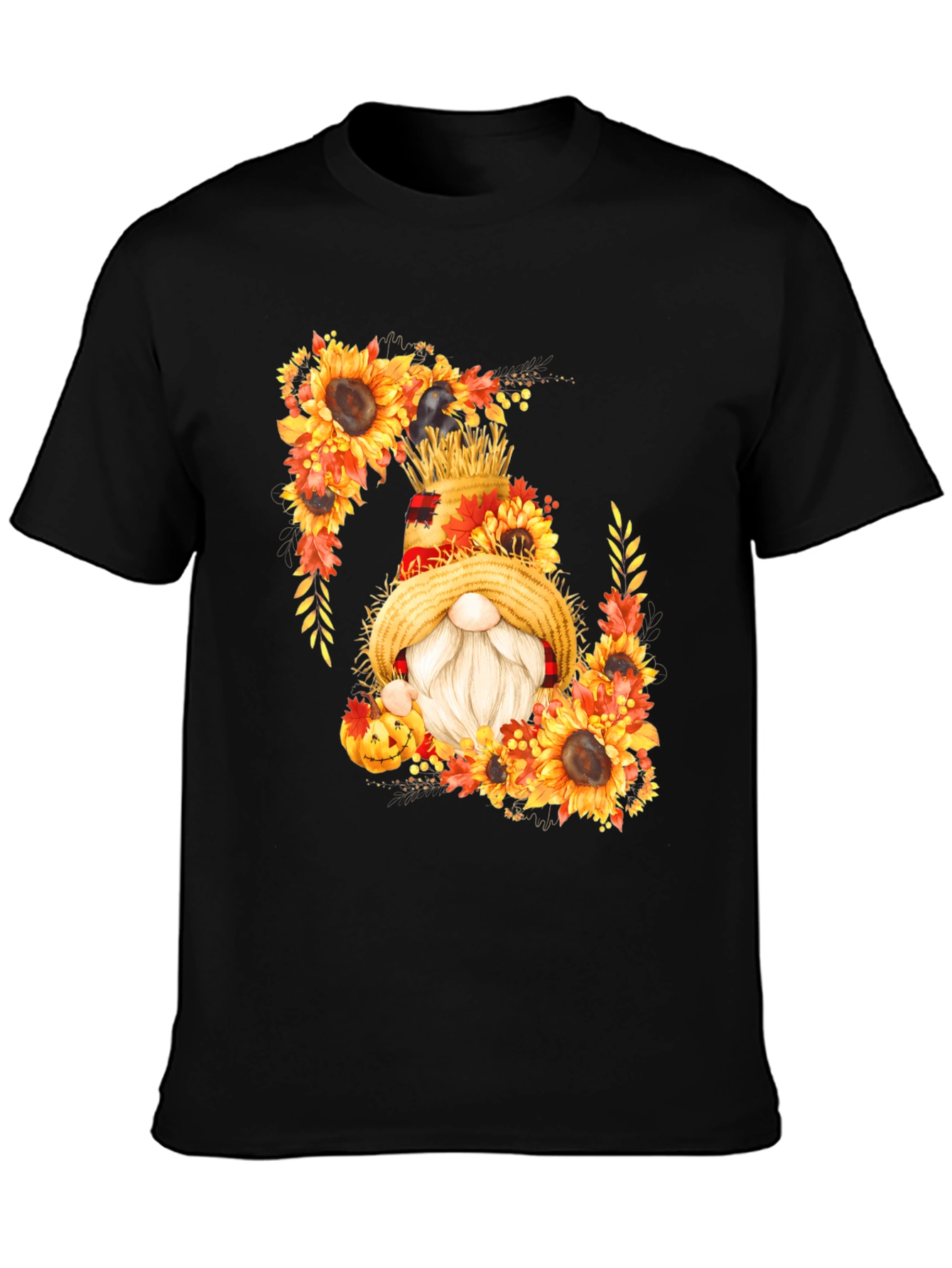Fall Gnome T-Shirt Sunflower Autumn