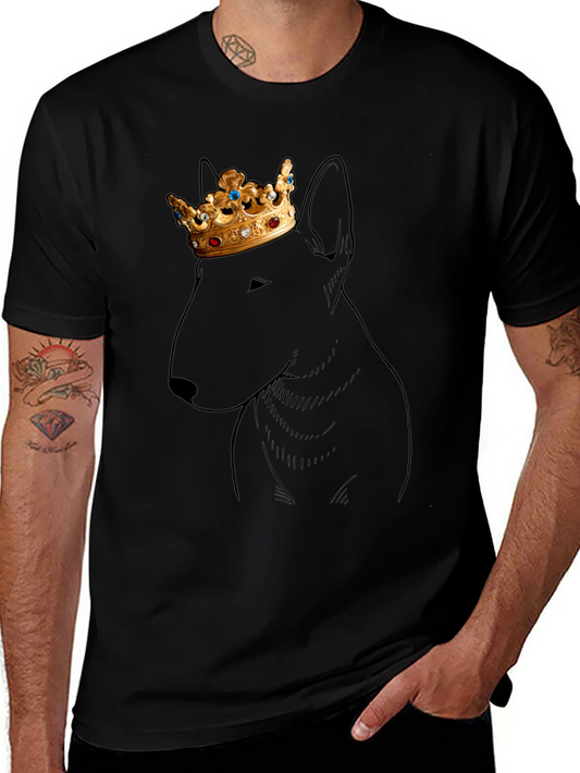 Dog King T-Shirt: Stylish Bull Terrier Design