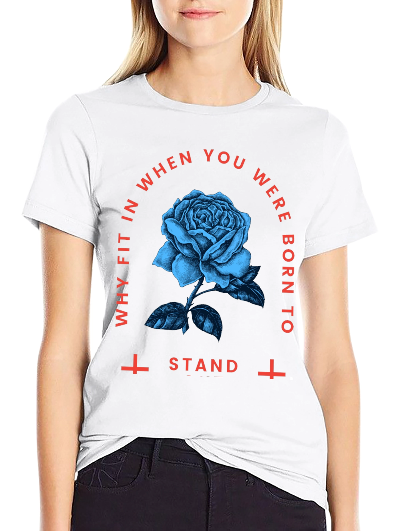 Gothic Rose Graphic Tee - Stand Out Style