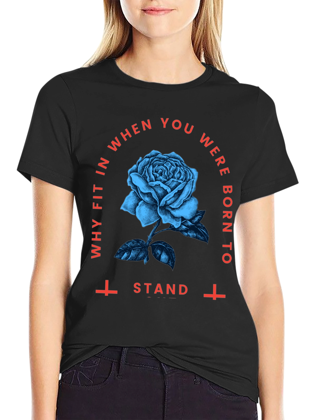 Gothic Rose Graphic Tee - Stand Out Style