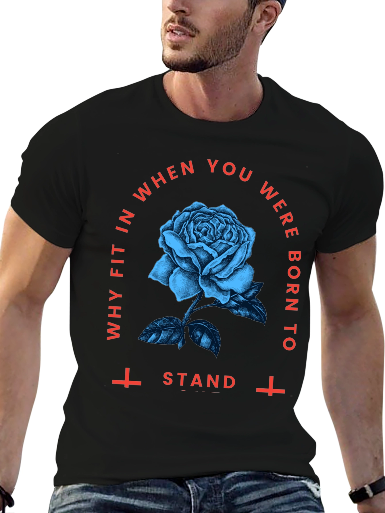 Gothic Rose Graphic Tee - Stand Out Style