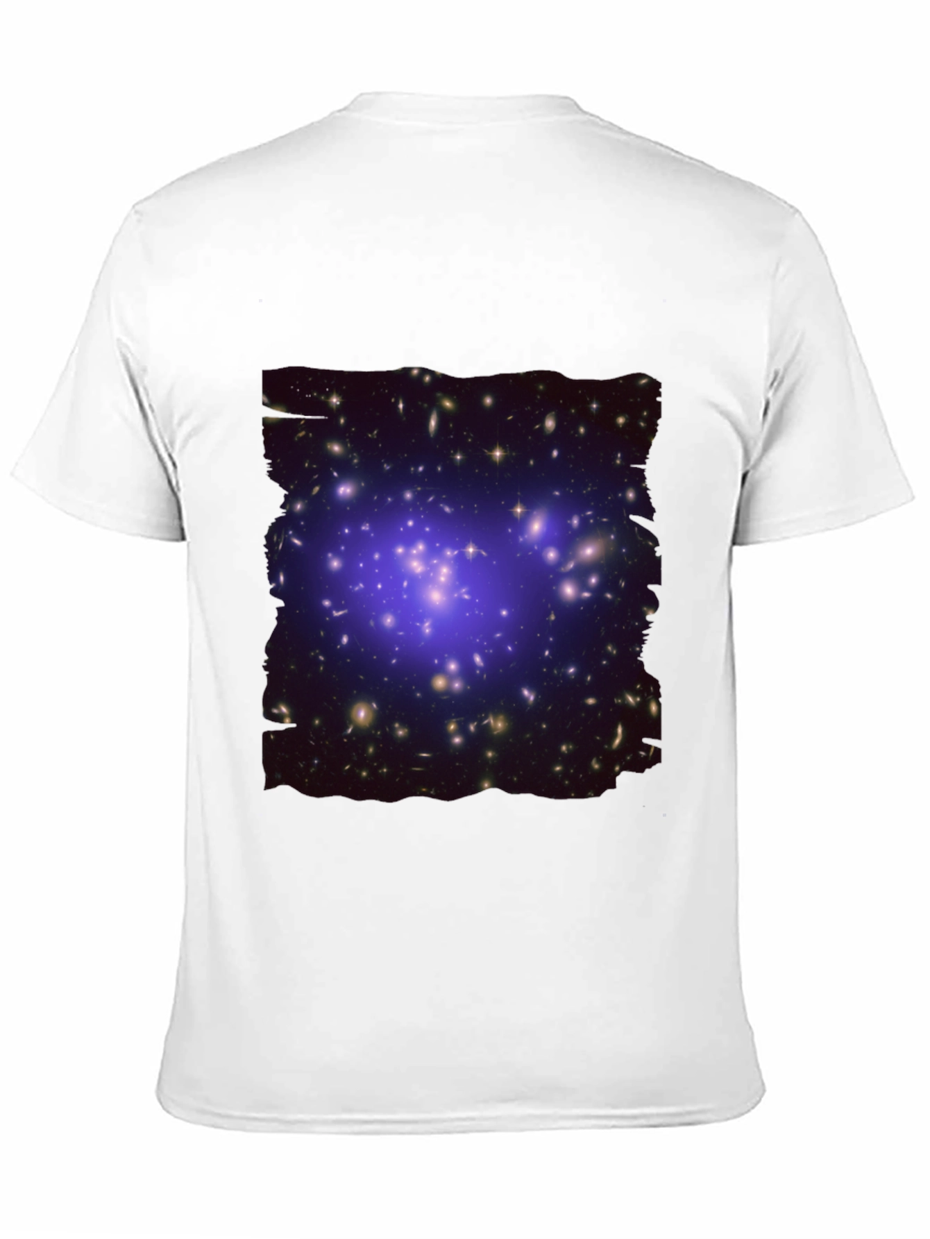 Galaxy Cluster Graphic Print Black T-Shirt
