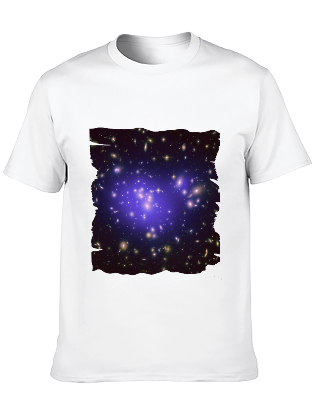 Galaxy Cluster Graphic Print Black T-Shirt