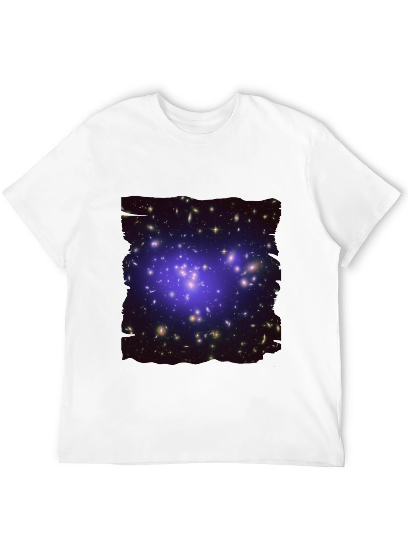Galaxy Cluster Graphic Print Black T-Shirt