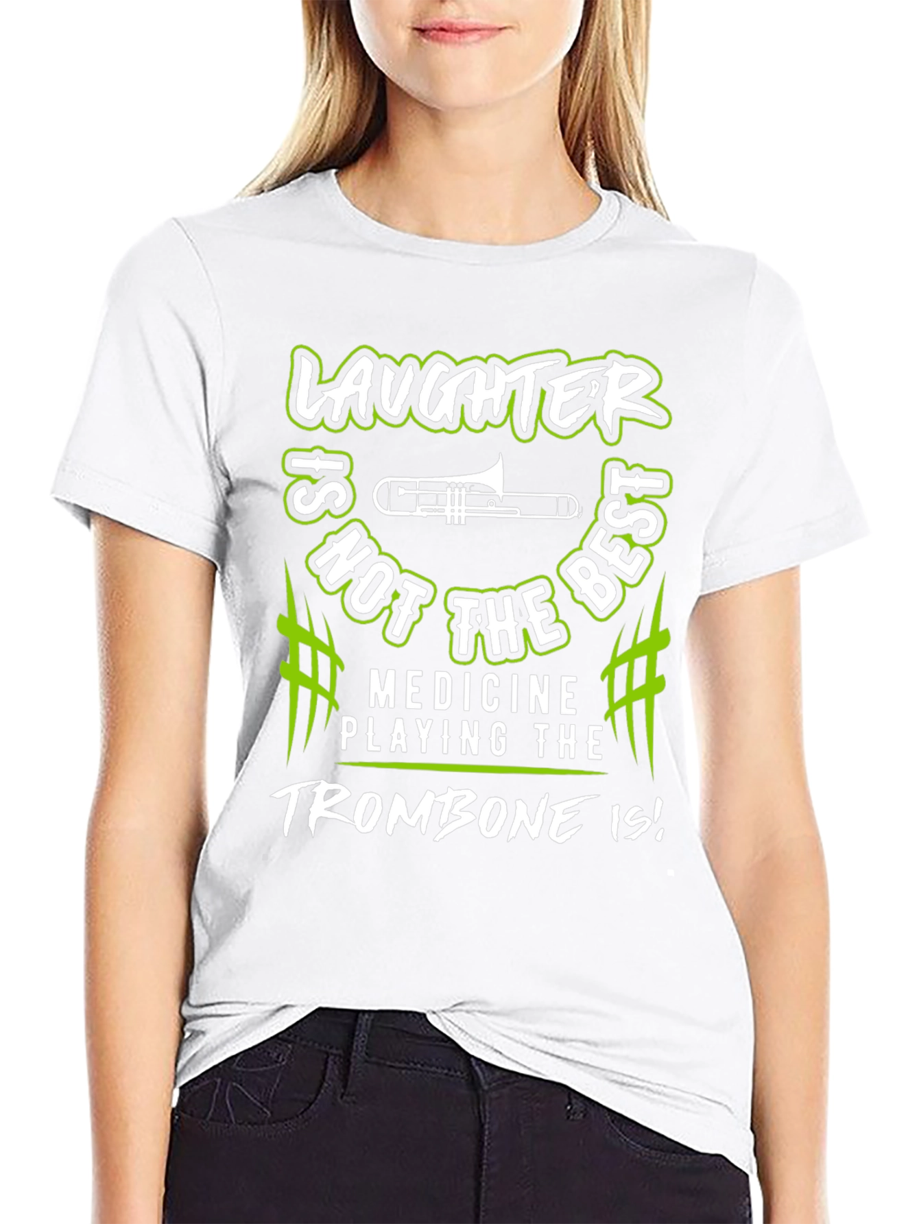 Laughter Trombone Player Graphic T-Shirt