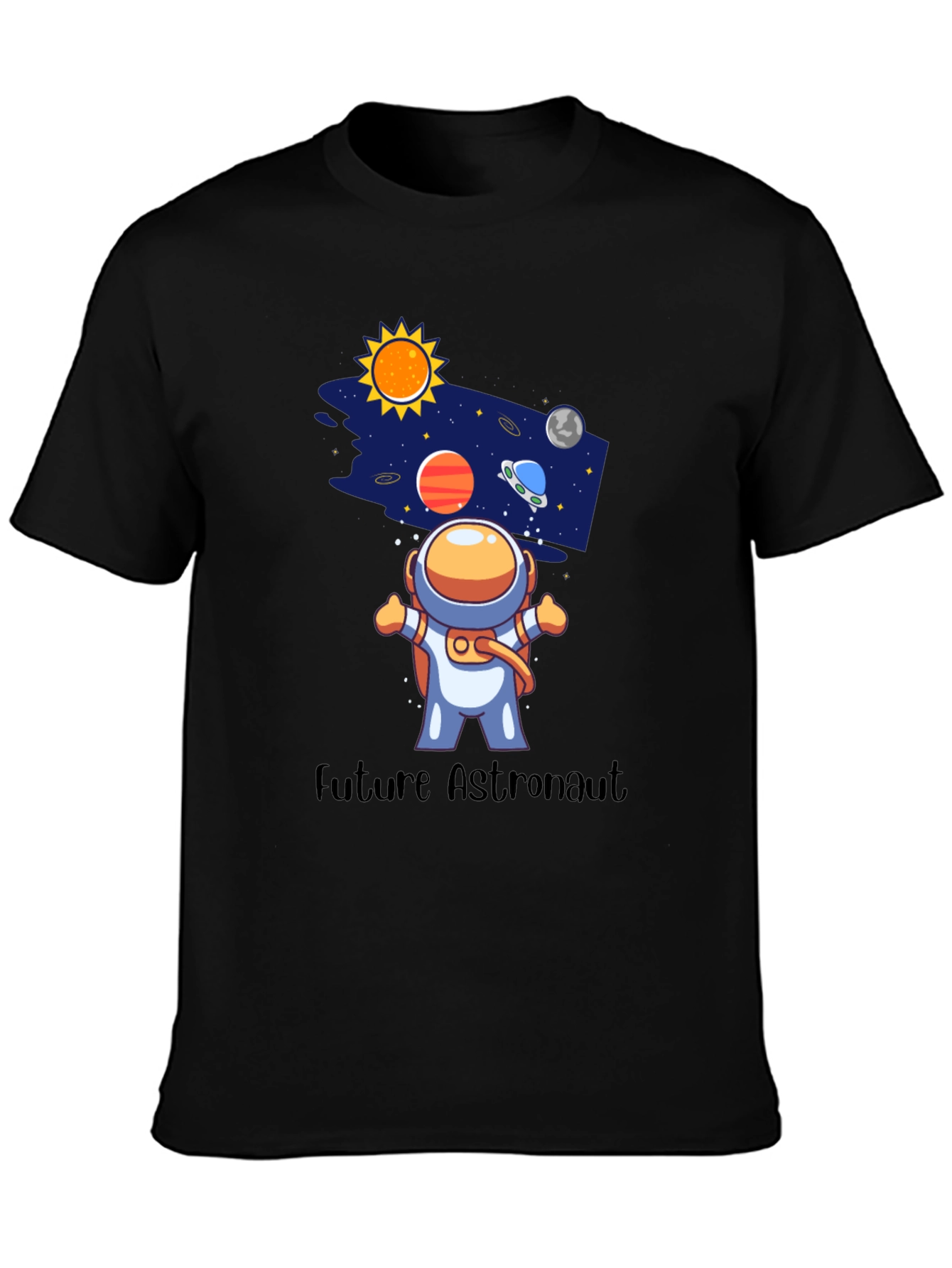 Future Astronaut Black Graphic Tee
