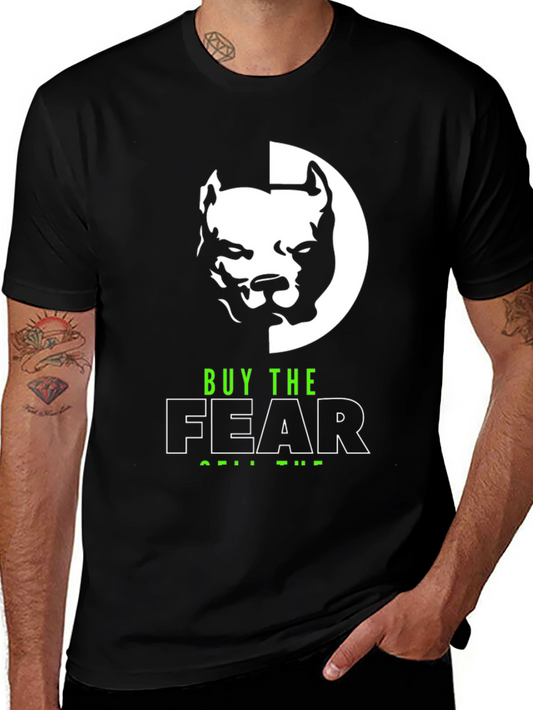 Buy The Fear T-Shirt - Pitbull Design Black Cotton Tee