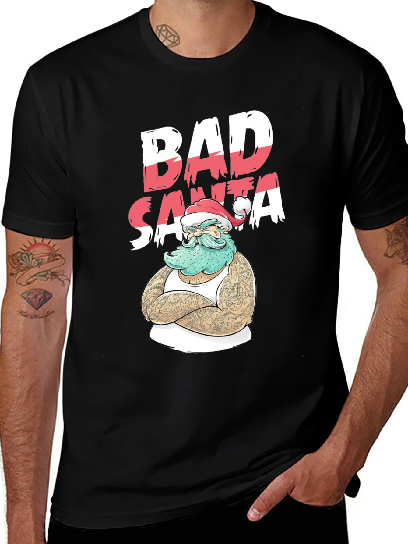 Bad Santa T-Shirt - Holiday Humor Tee