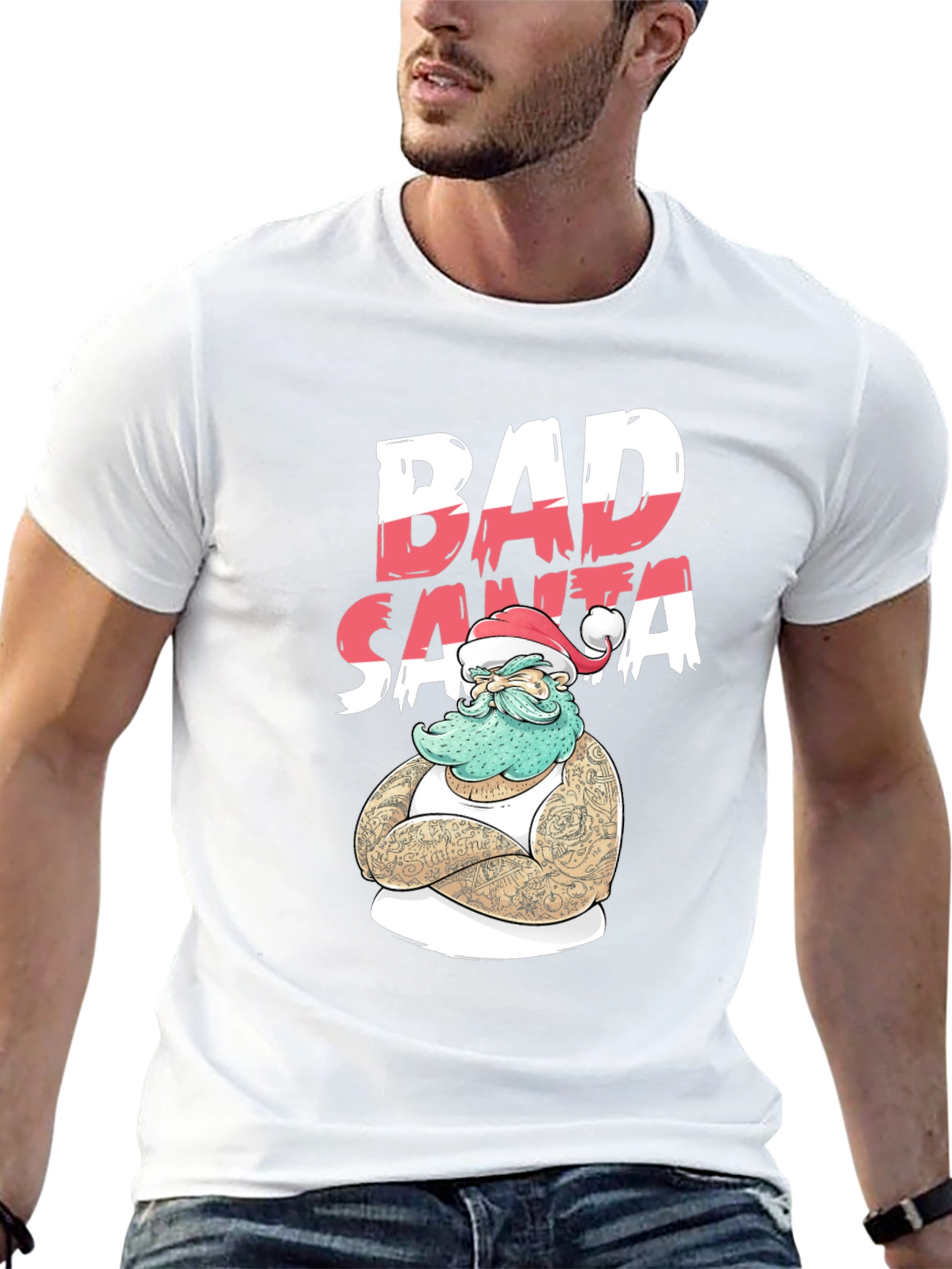 Bad Santa T-Shirt - Holiday Humor Tee
