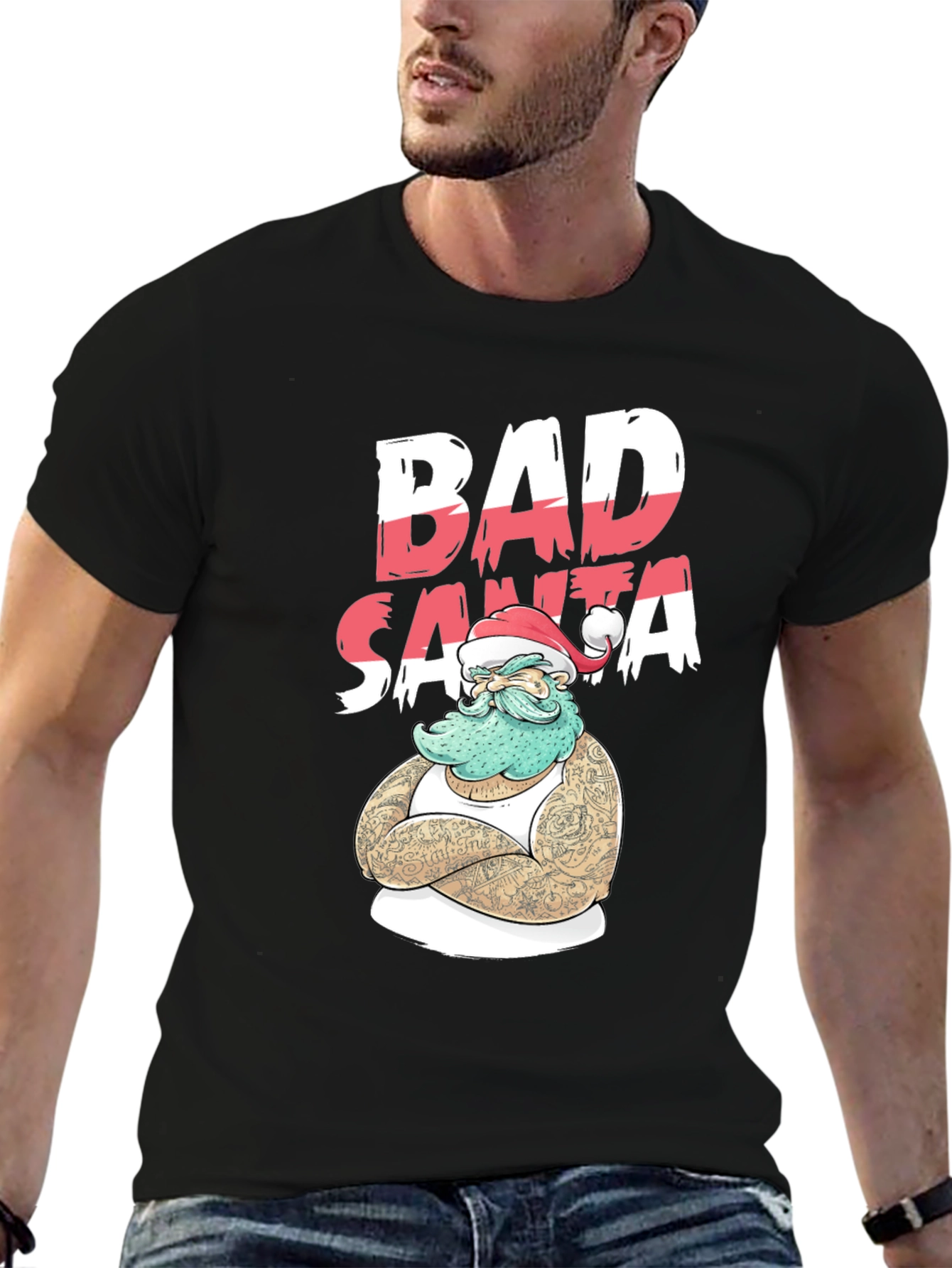 Bad Santa T-Shirt - Holiday Humor Tee