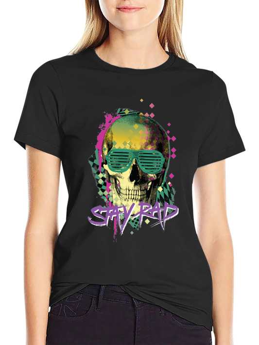 Stay Rad Graphic Tee - Skull & Shutter Shades