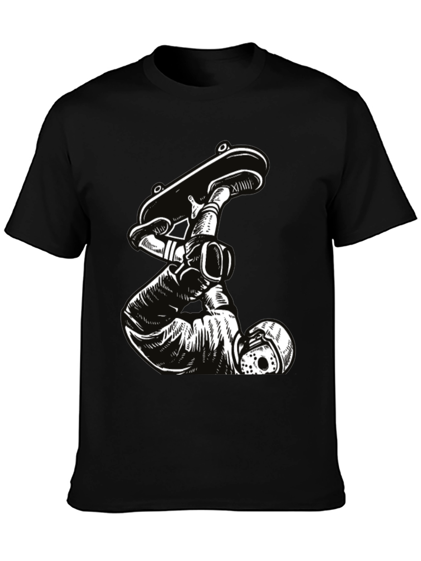 Skateboarding Jason Voorhees Black T-Shirt