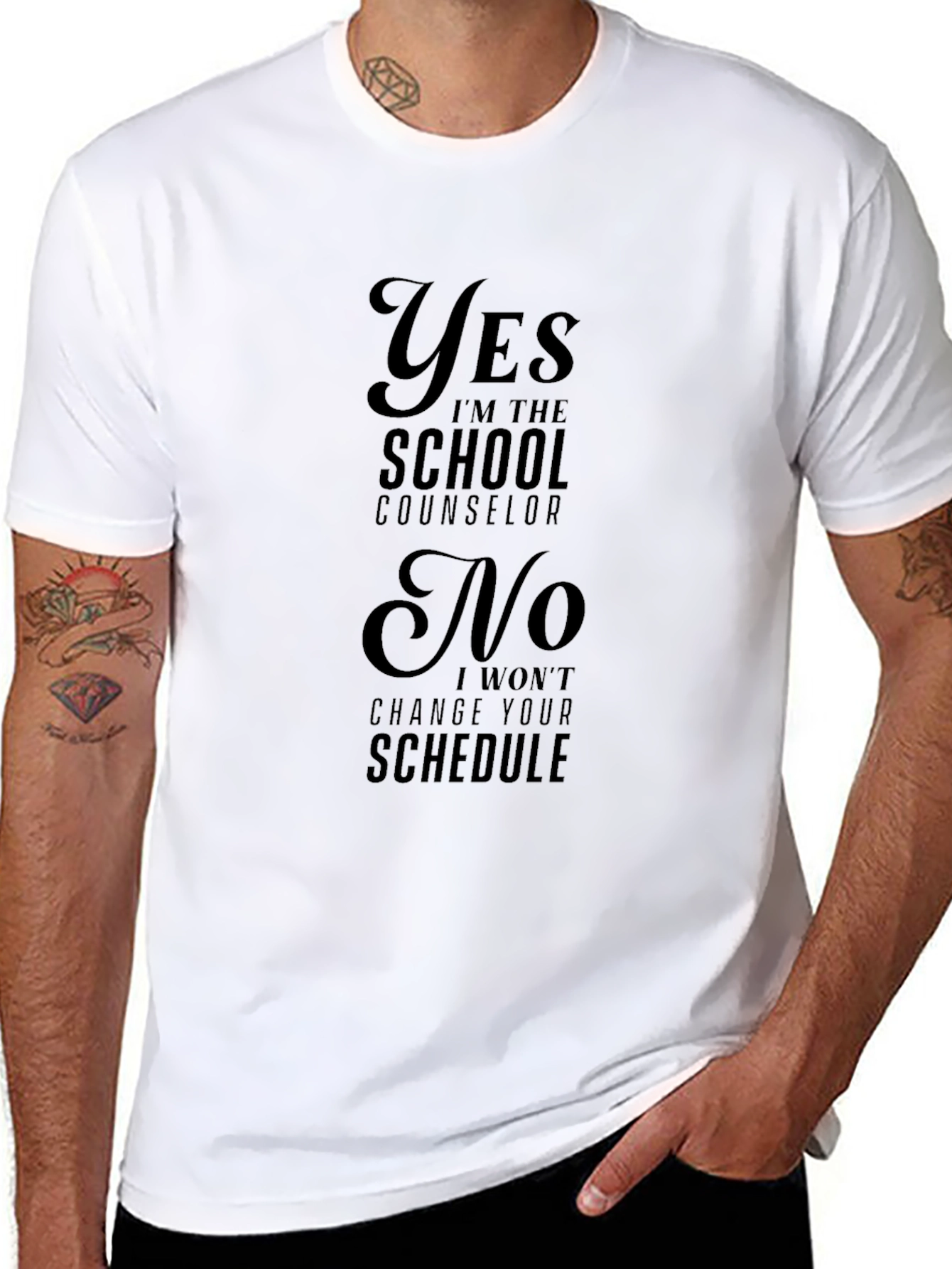 School Counselor T-Shirt - Yes No Schedule Changes!