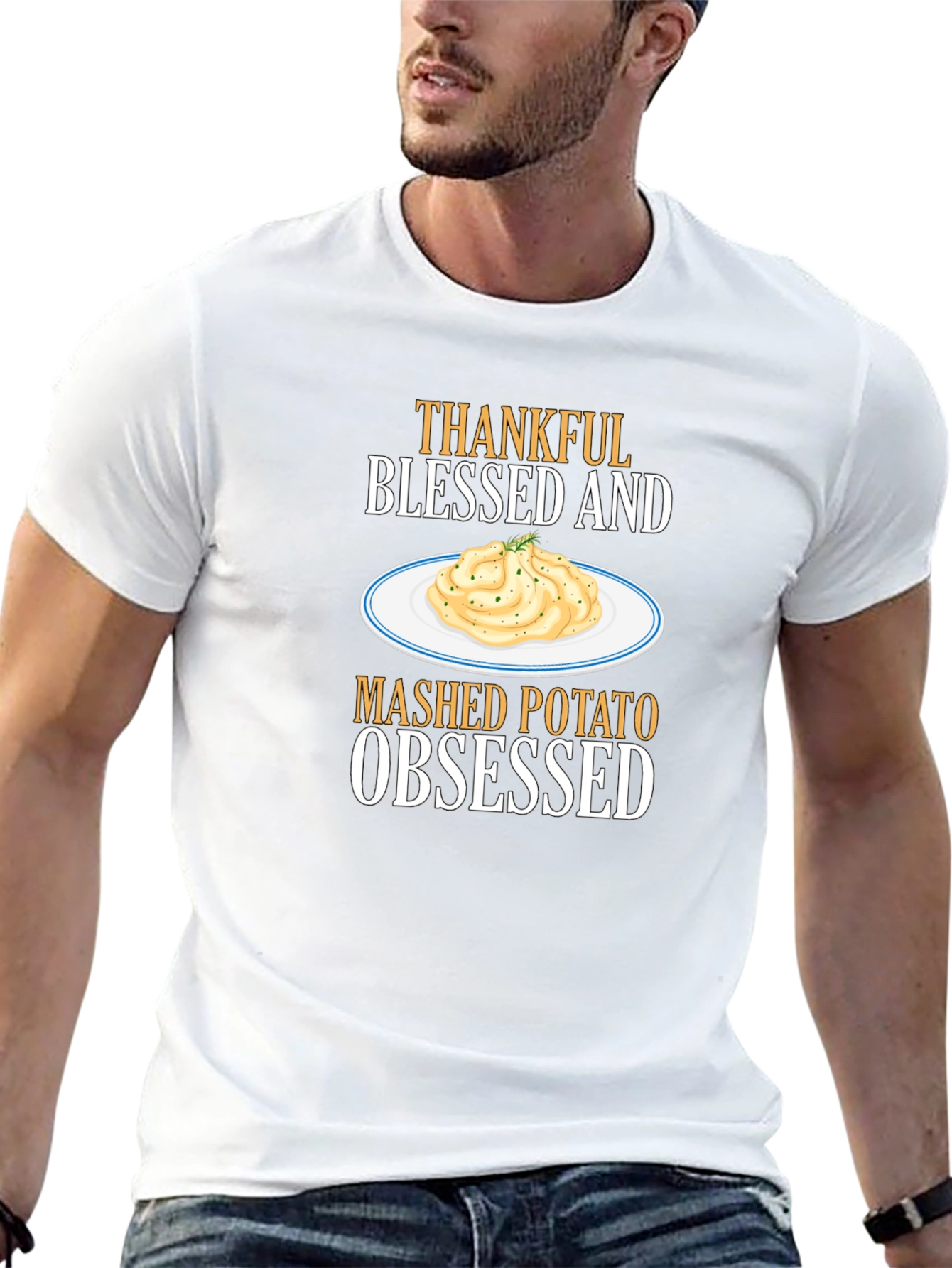 Thankful Blessed Mashed Potato Obsessed T-Shirt