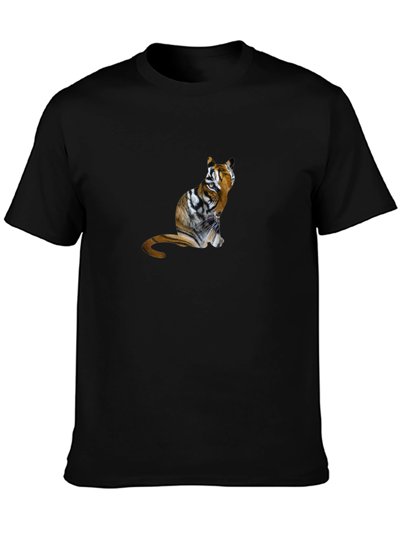 Tiger Cat Graphic T-Shirt - Unisex Black Tee