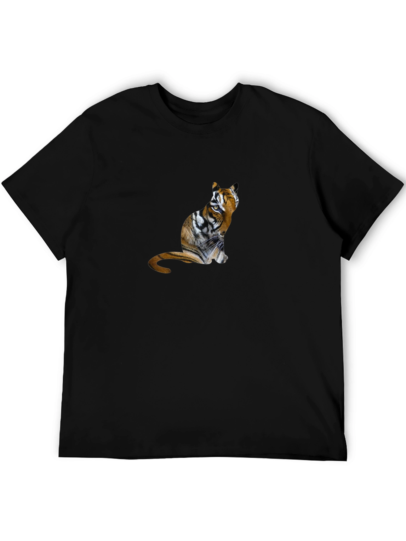 Tiger Cat Graphic T-Shirt - Unisex Black Tee