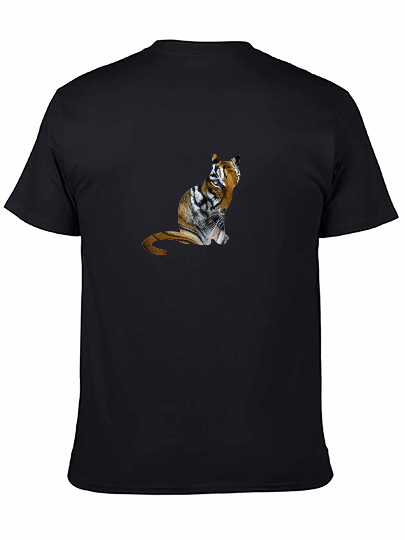 Tiger Cat Graphic T-Shirt - Unisex Black Tee