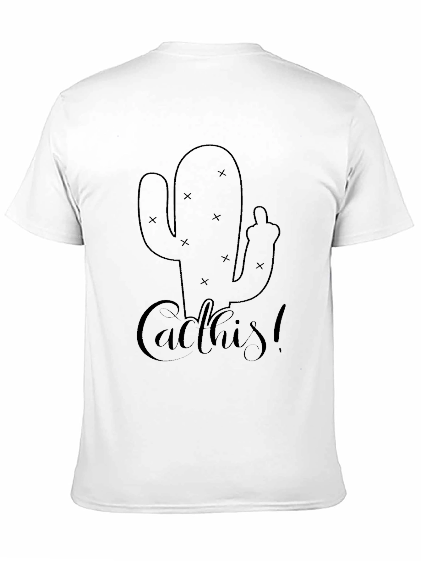 Cactus Graphic Black T-Shirt for Men