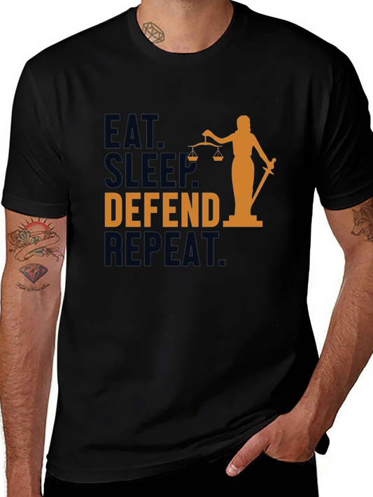 Eat Sleep Defend Repeat T-Shirt Lawyer Gift