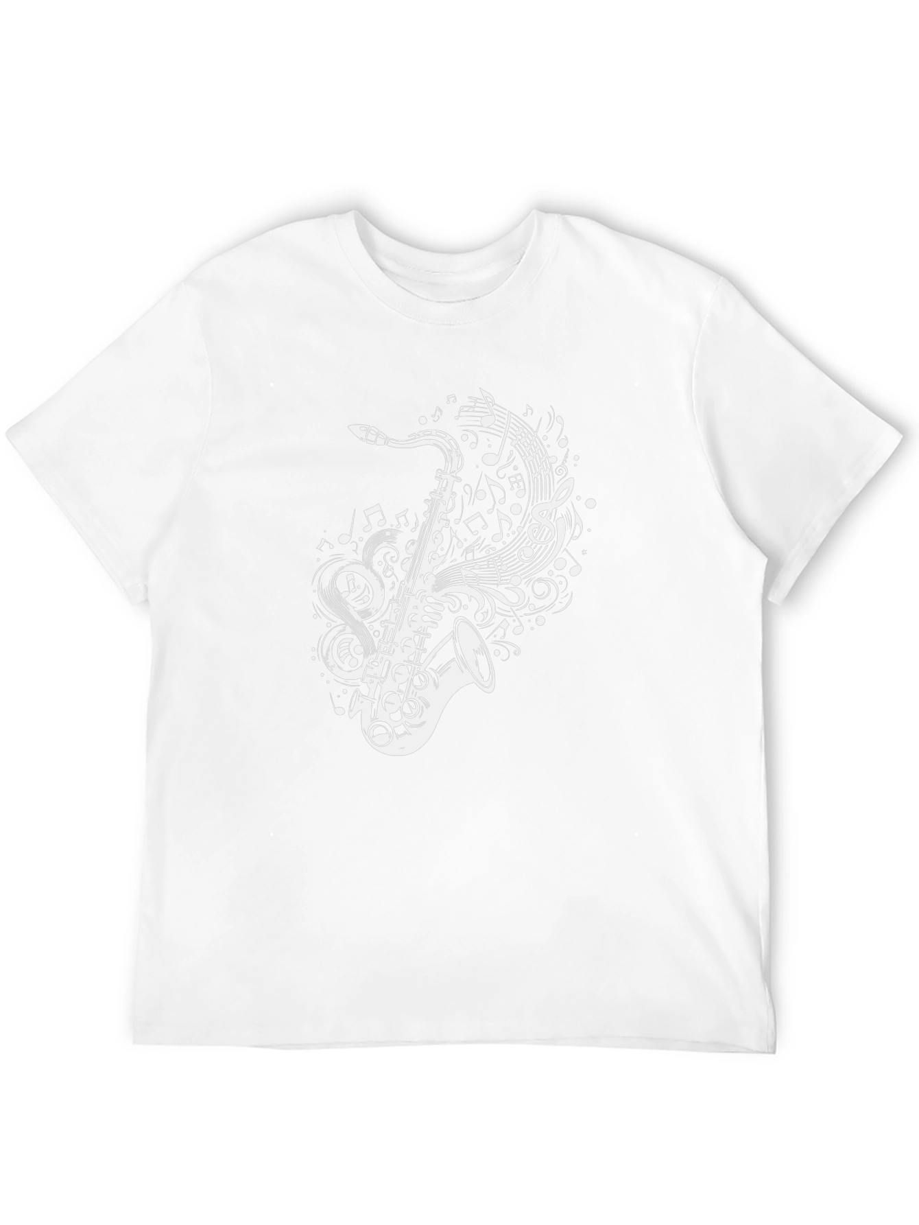 Saxophone Music Notes Graphic T-Shirt