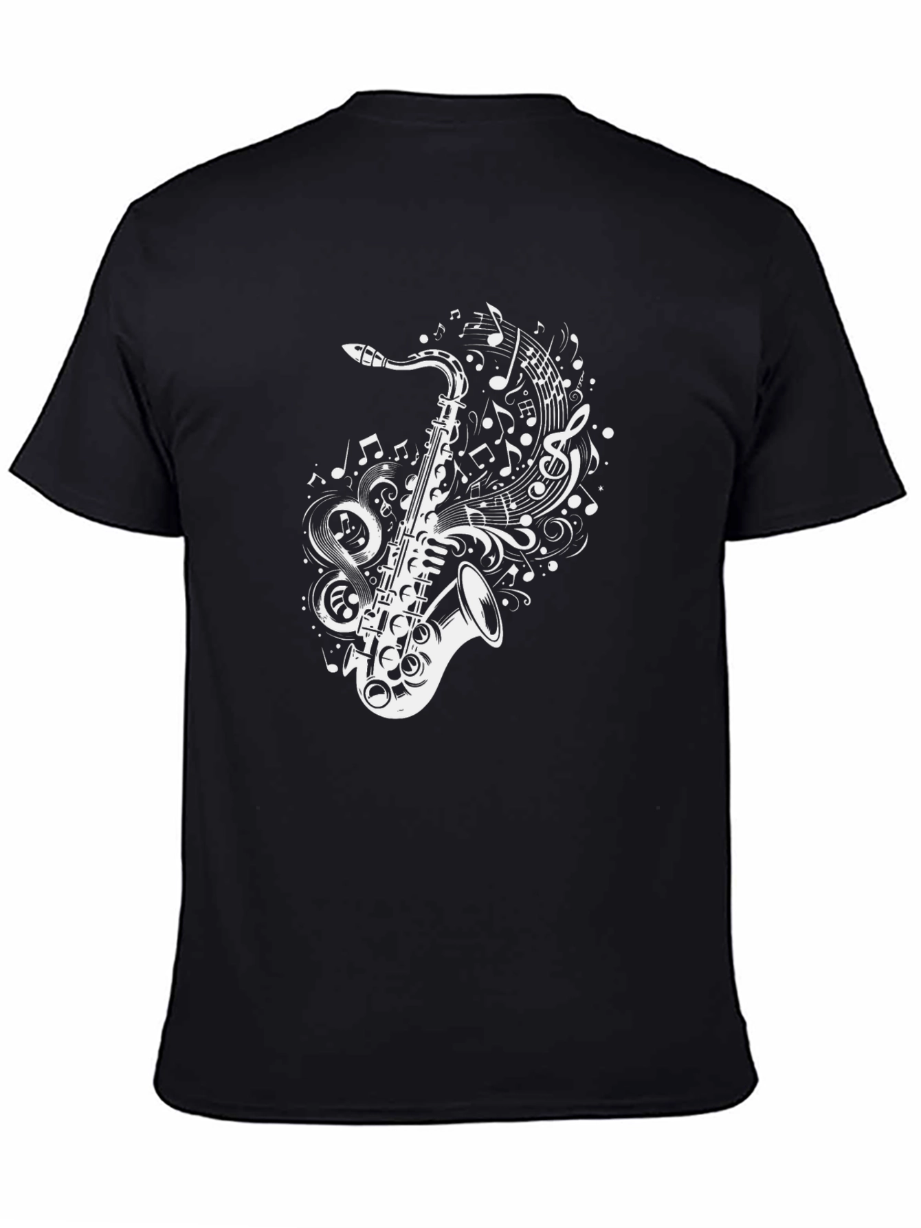 Saxophone Music Notes Graphic T-Shirt