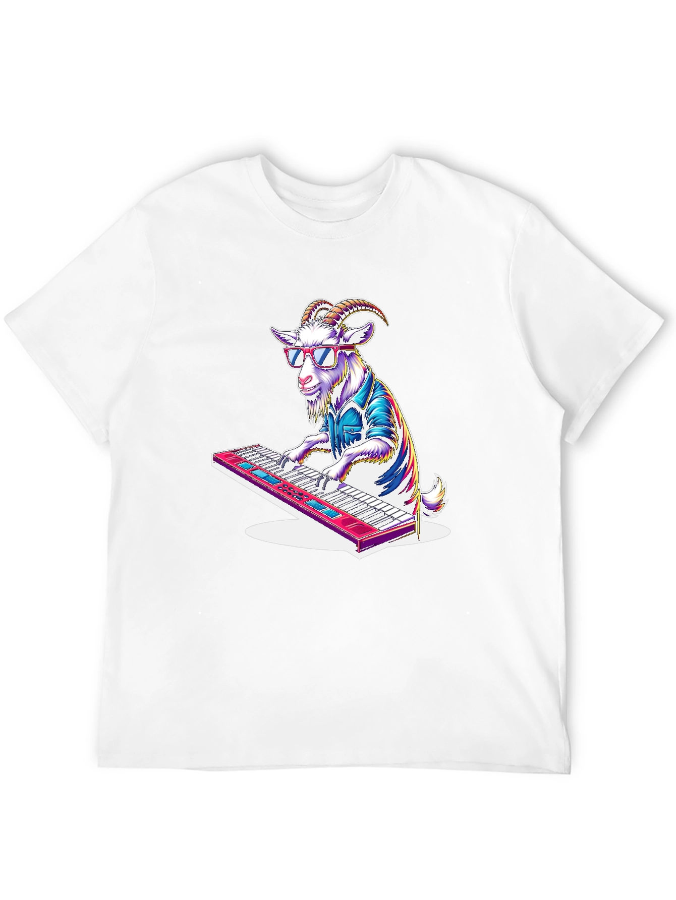 Goat Keyboardist Graphic T-Shirt