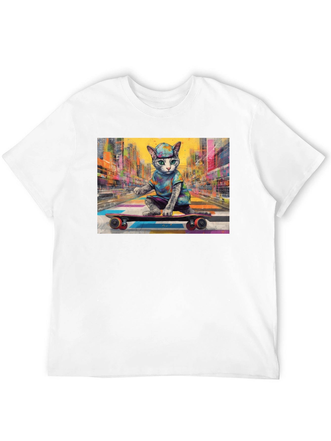 Cool Cat Skateboarder T-Shirt