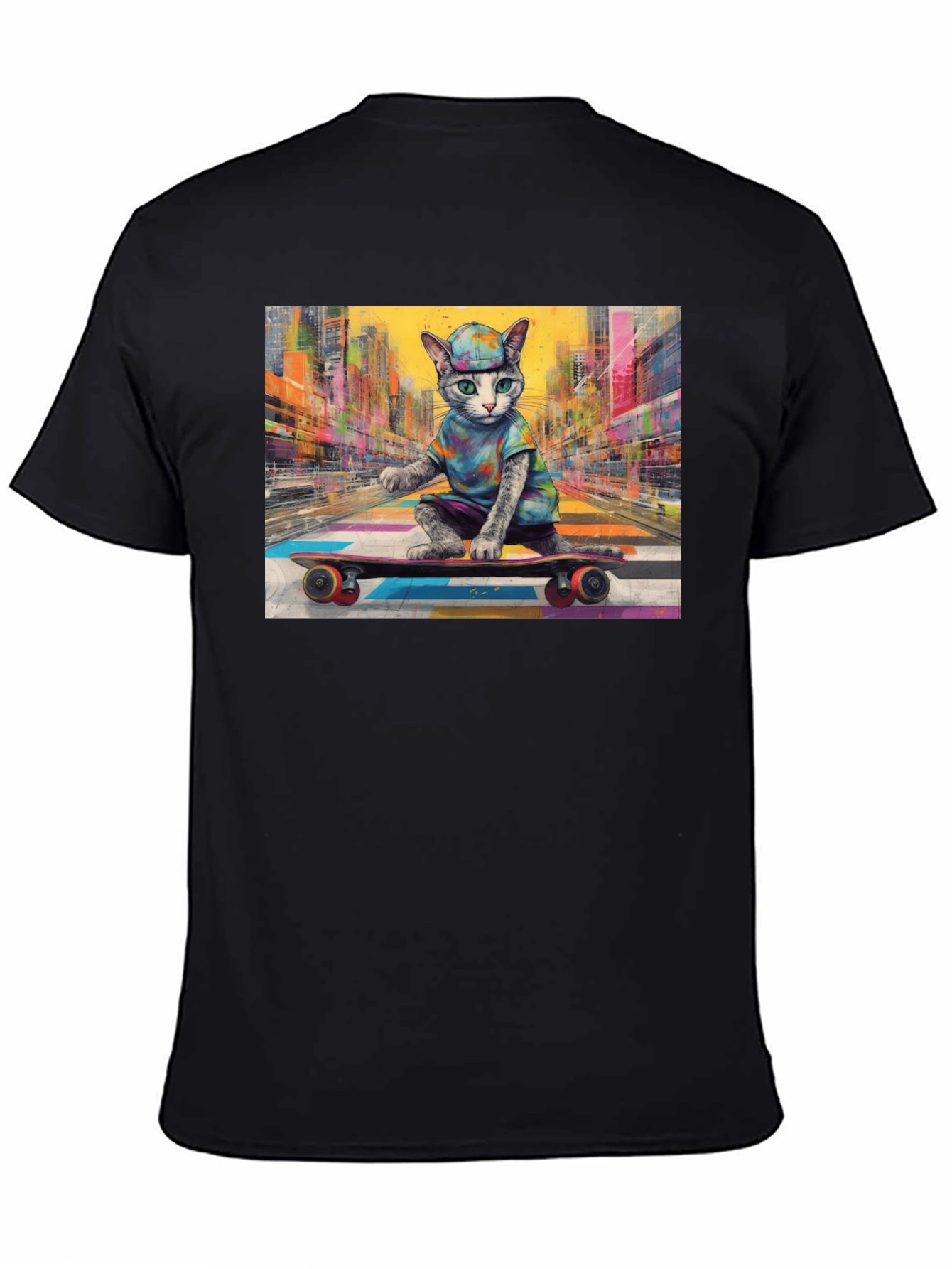Cool Cat Skateboarder T-Shirt