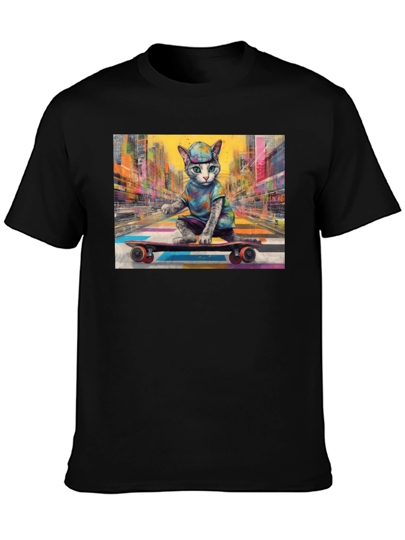 Cool Cat Skateboarder T-Shirt