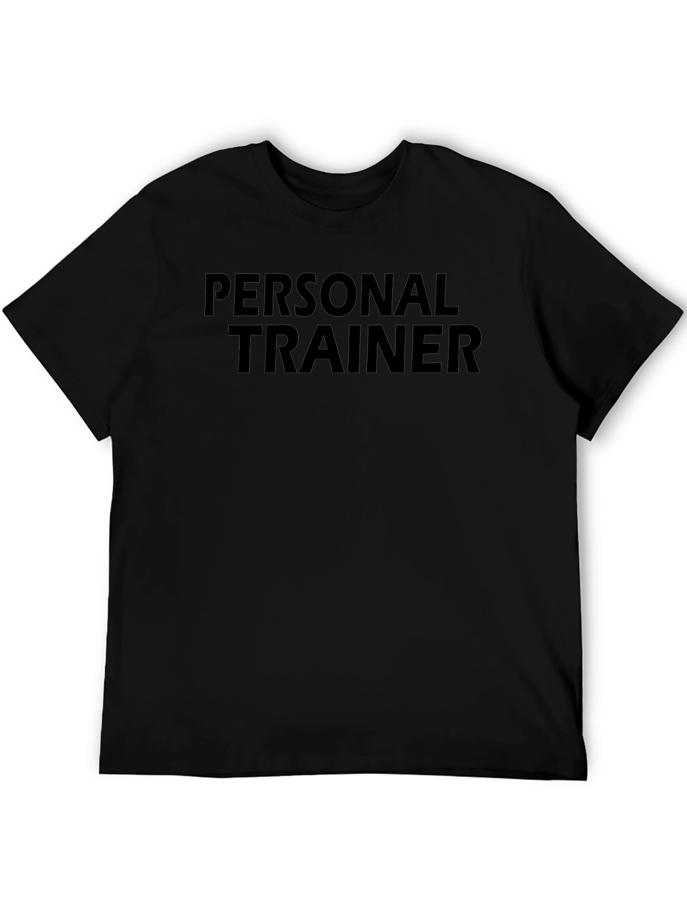 Personal Trainer Black T-Shirt Gym Workout Fitness