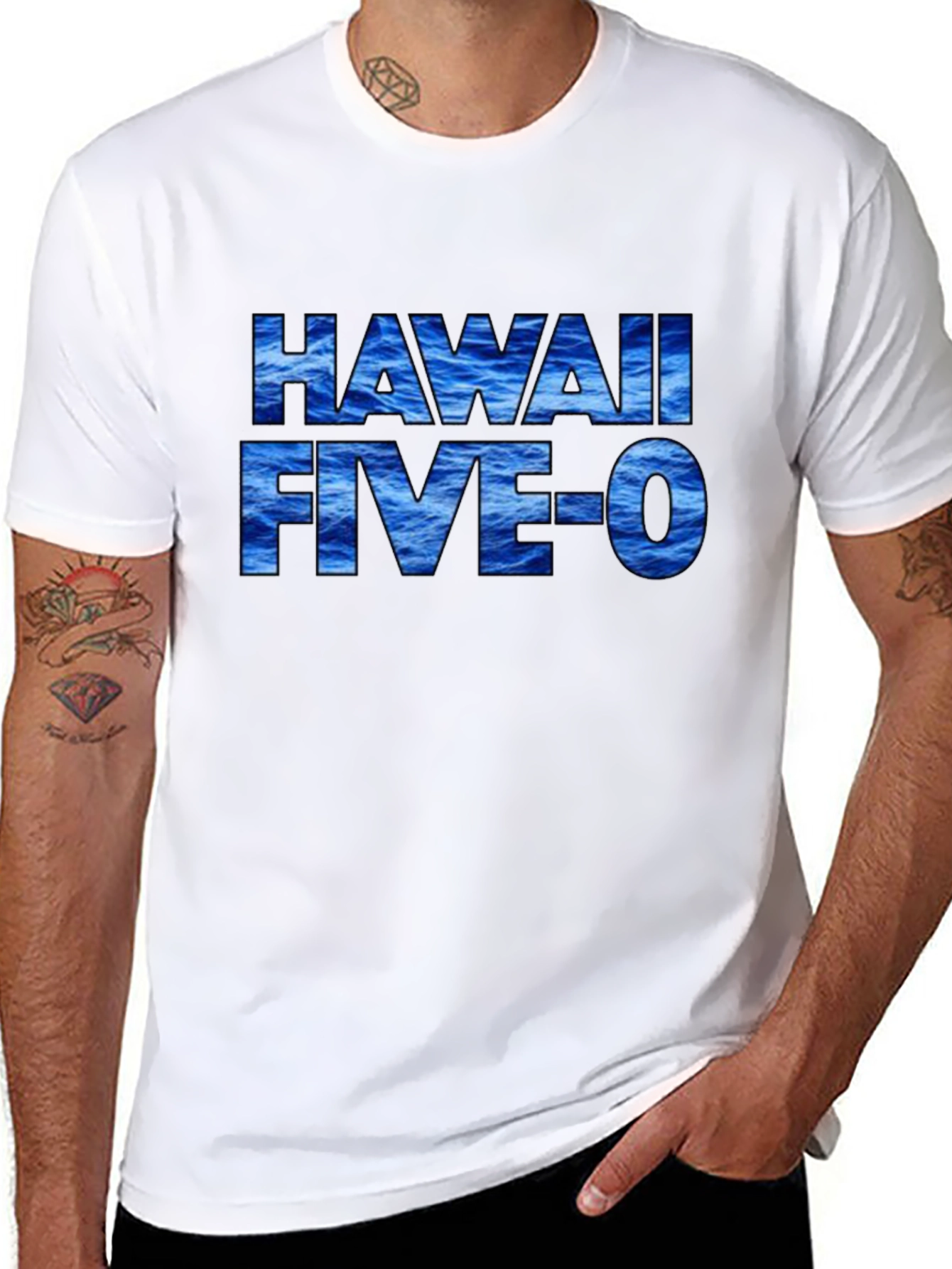 Hawaii Five-O Wave T-Shirt Black