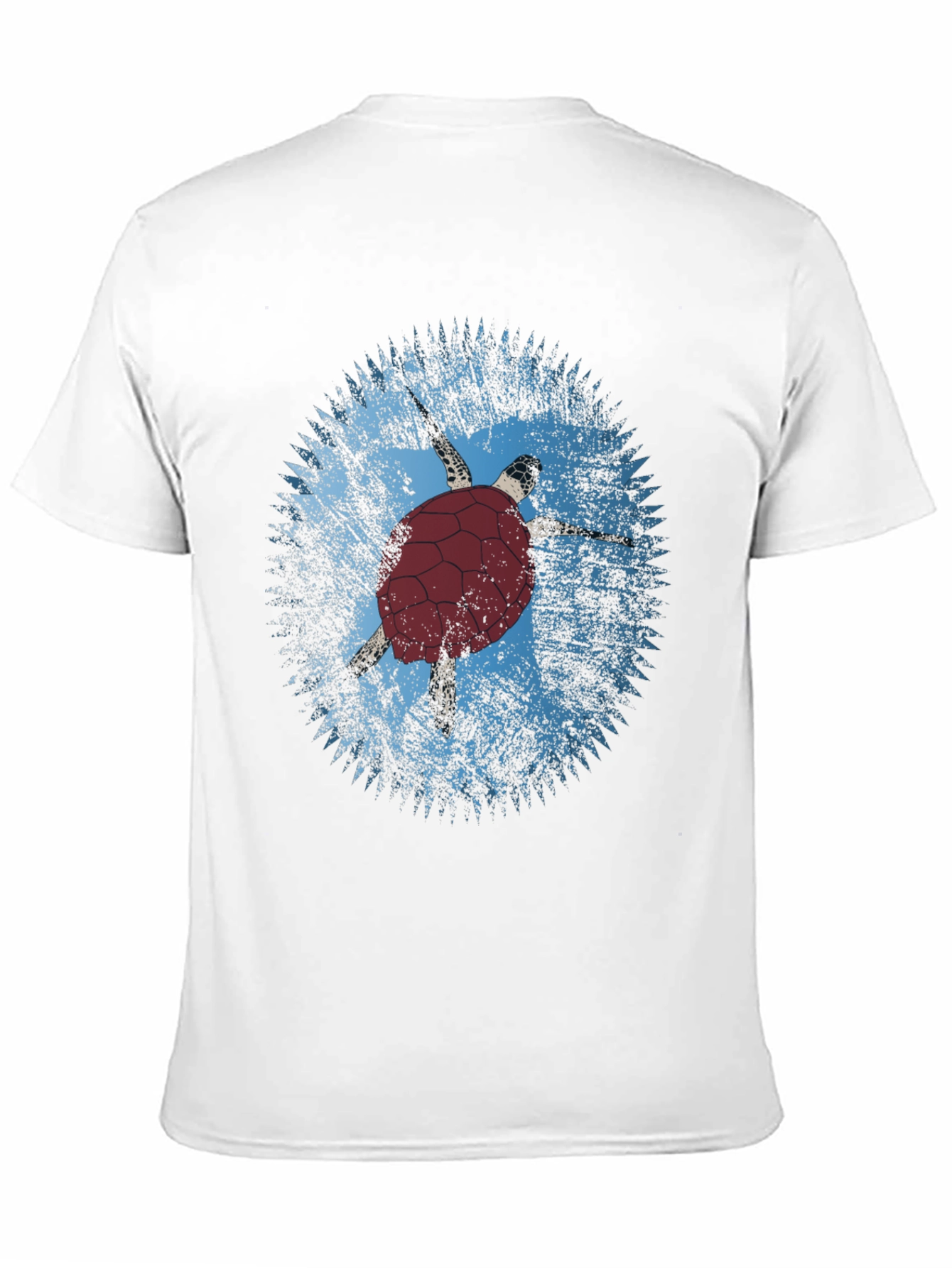 Turtle Graphic Tee - Black Cotton Casual Shirt