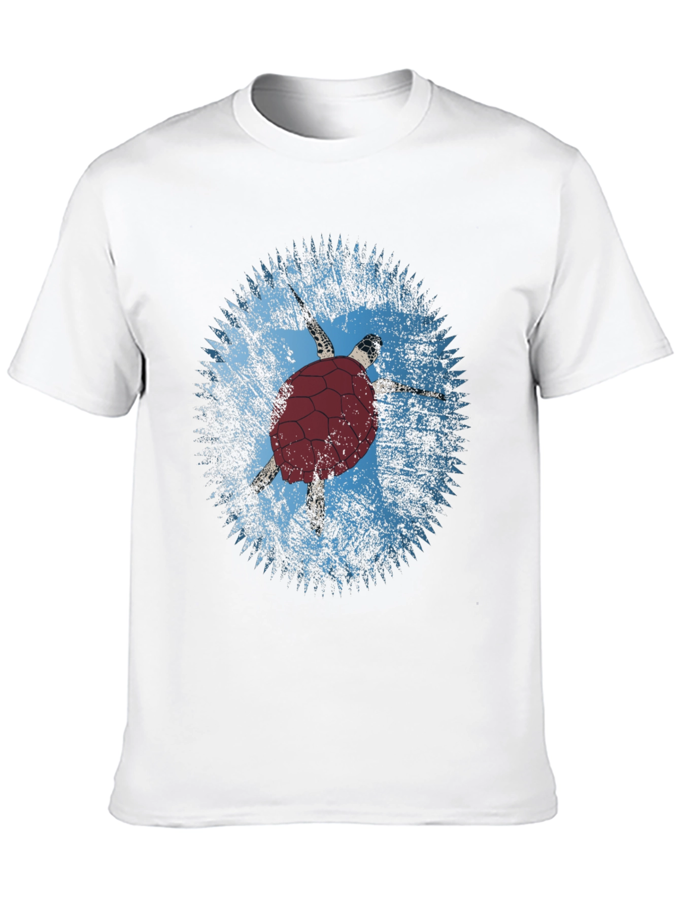 Turtle Graphic Tee - Black Cotton Casual Shirt