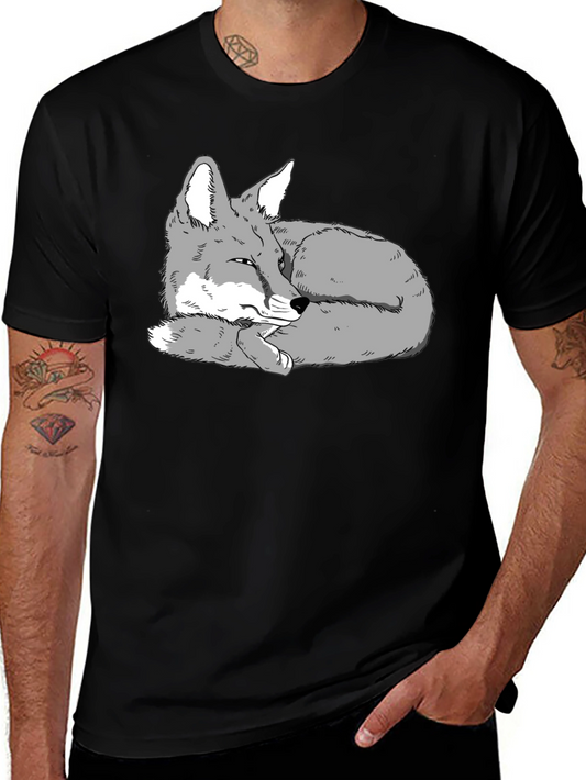 Cool Fox Graphic Black T-Shirt