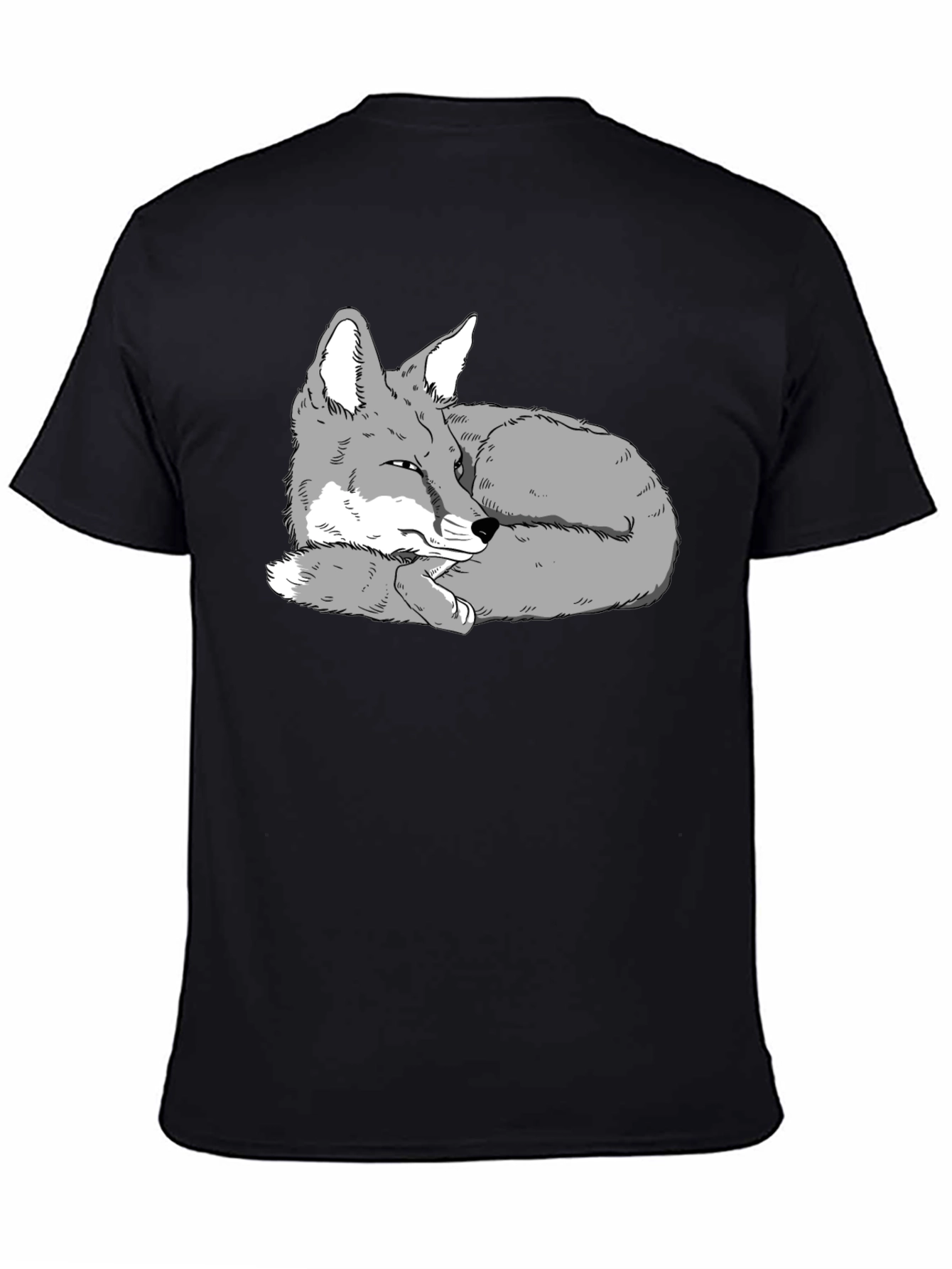 Cool Fox Graphic Black T-Shirt
